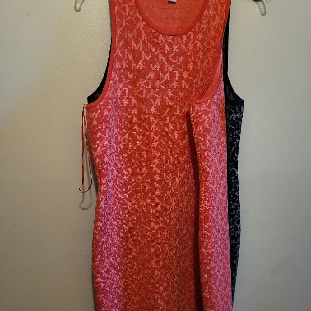2 XL Michael Kors knee length dresses. One Navy, One Orange